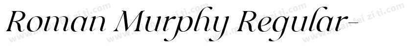 Roman Murphy Regular字体转换